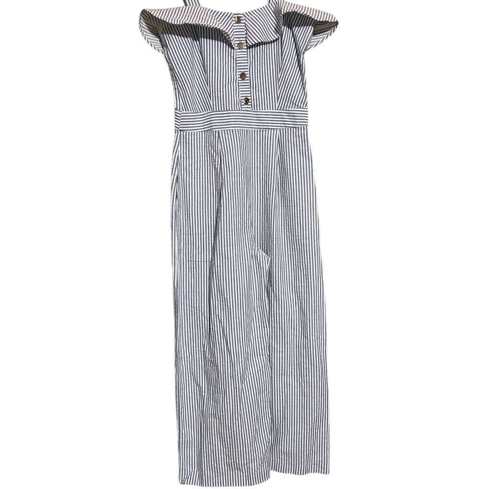 Striped Off-Shoulder Jumpsuit